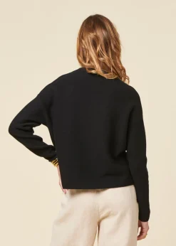 Pull ample en coton bio | noir "merinaa links links black"