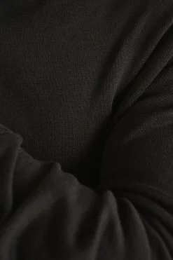 Pull col roulé en coton bio | noir