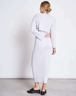 Pull court côtelé en coton bio | blanc "kames cloud"