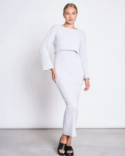 Pull court côtelé en coton bio | blanc 