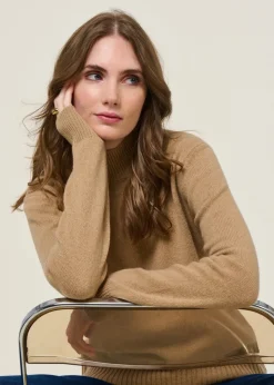 Pull en cachemire recyclé | beige "ada - beige sughero"