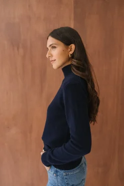 Pull en cachemire recyclé | marine 