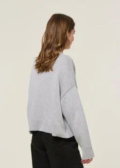 Pull en coton bio | gris "yagmur - light grey"