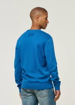 Pull en coton biologique | bleu "loukaa knit sweater - dark morning"
