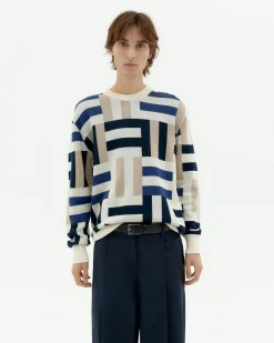 Pull en coton biologique | multicolore 