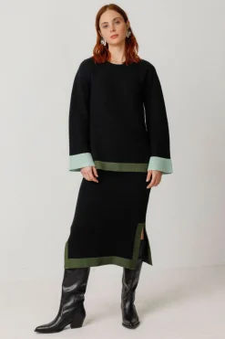 Pull en coton biologique | noir "suéter lihuri black"