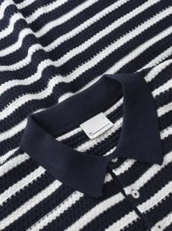 Pull en coton bio | marine rayé 