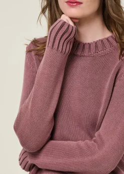 Pull en coton bio | rose "amaliaas gmt dye - dark berry"