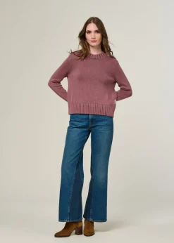 Pull en coton bio | rose "amaliaas gmt dye - dark berry"