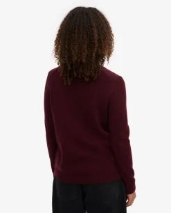 Pull en laine mérinos recyclée | bordeaux 
