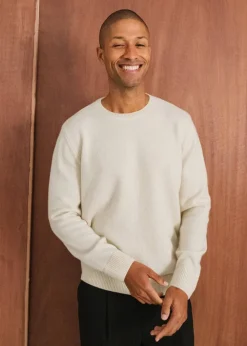 Pull en laine mérinos recyclée | écru