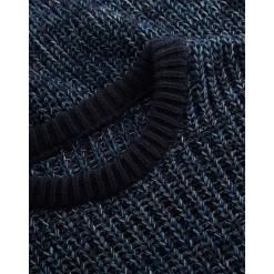 Pull en maille de coton bio | mélange de bleu 