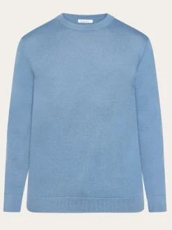 Pull léger en laine mérinos certifiée | bleu clair 