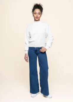 Pull oversize en coton bio | écru "yin offwhite"