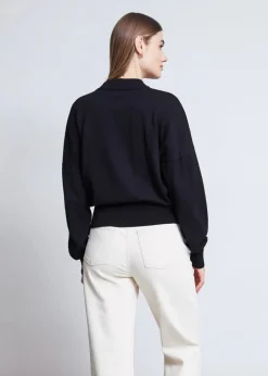 Pull oversize en coton bio | noir "yin black"