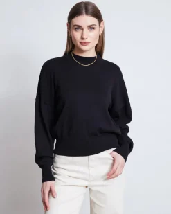 Pull oversize en coton bio | noir 
