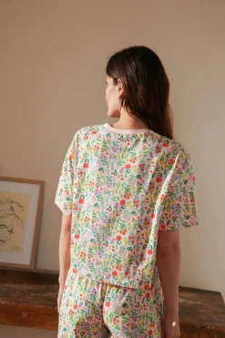 Pyjama long coton bio | pampa rose