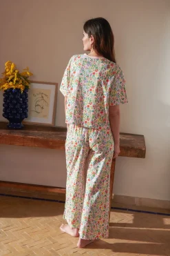 Pyjama long coton bio | pampa rose