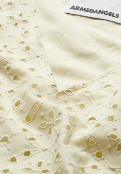 Robe brodée en coton biologique | beige 