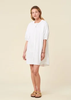 Robe chemise en coton bio | blanc 