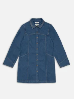 Robe denim en coton biologique | bleu 