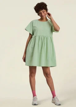 Robe en coton bio et matières recyclées | vert 