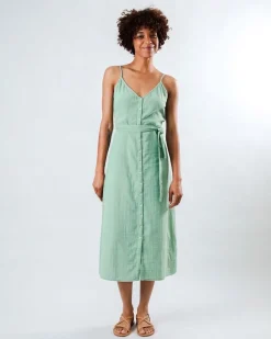 Robe en coton biologique | vert "bubble strap dress light green - light green"