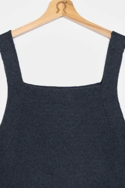 Robe en maille de coton bio et recyclé | gris "maglia donna cotone rigenerato luna"