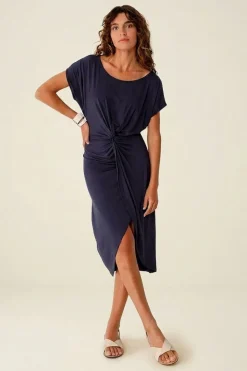 Robe en modal | marine 