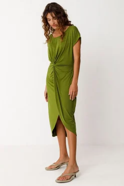 Robe en modal | vert "vestido amade - dark green"