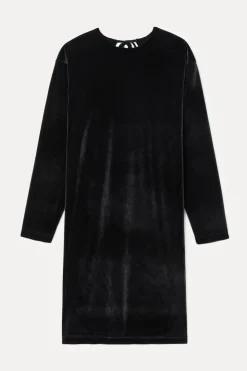 Robe en velours upcyclé | noir "alma"
