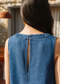 Robe éléanore en tencel léger | denim
