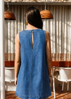 Robe éléanore en tencel léger | denim