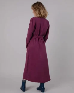 Robe longue en ecovero | prune 