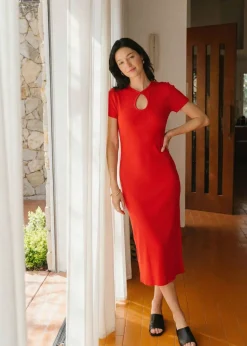 Robe longue goutte en coton bio