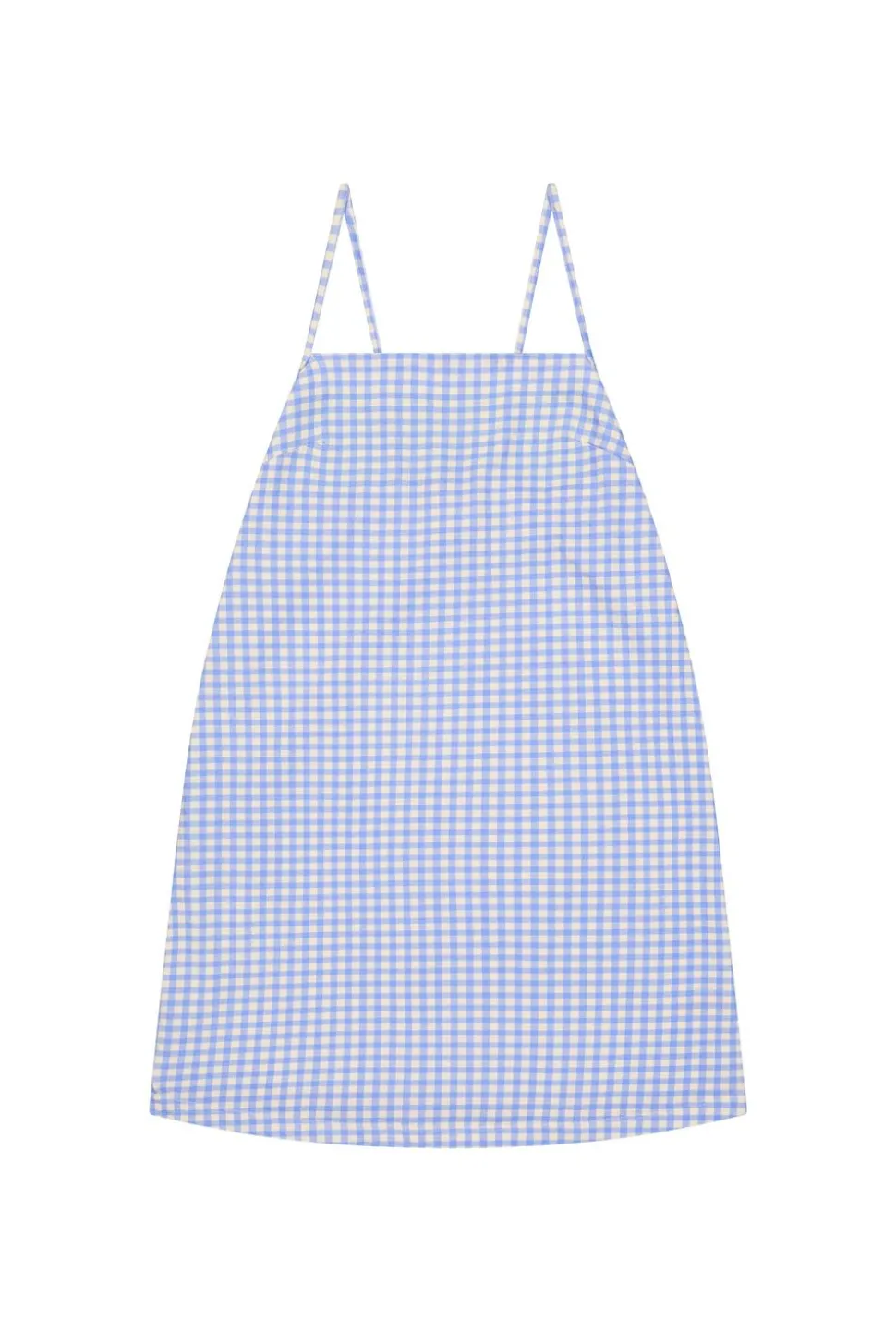 Robe mini coton bio | vichy provence - bleu
