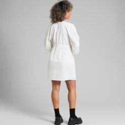 Robe portefeuille en coton bio | blanc "wrap dress ugglan off-white"