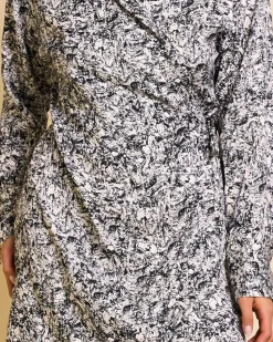 Robe portefeuille en cupro et ecovero | imprimé 