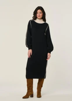 Robe pull en coton bio| noir 