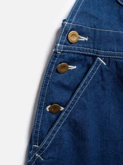 Robe salopette en jean en coton bio et recyclé | bleu 
