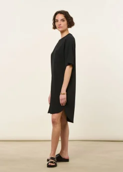 Robe t-shirt en coton bio | noir 