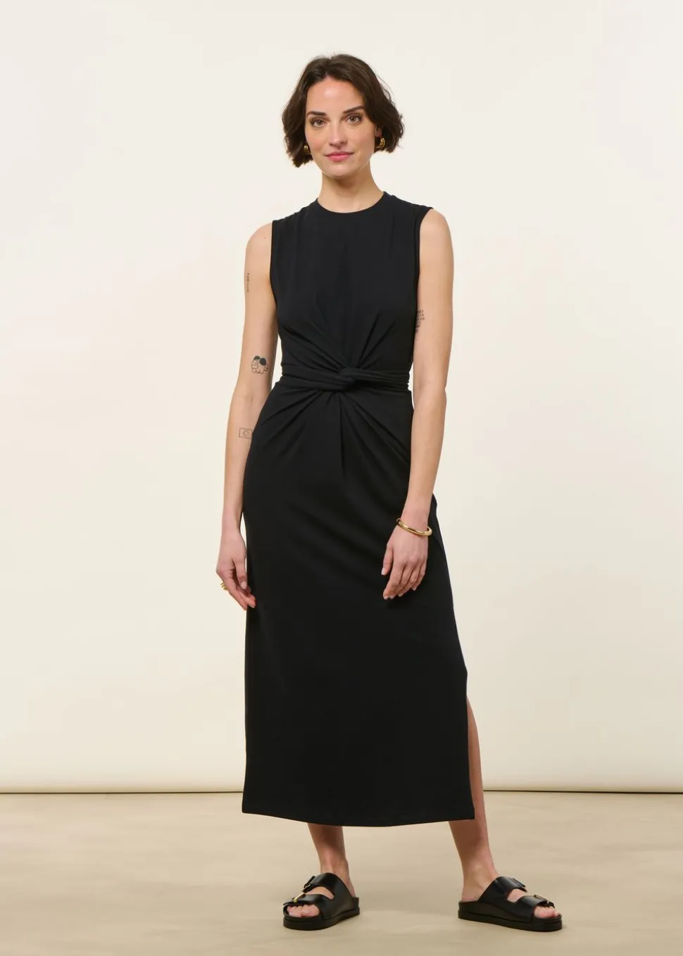 Robe valentina en coton bio | noir