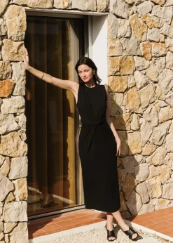 Robe valentina en coton bio | noir