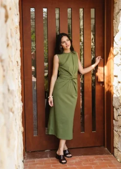 Robe valentina en coton bio | vert