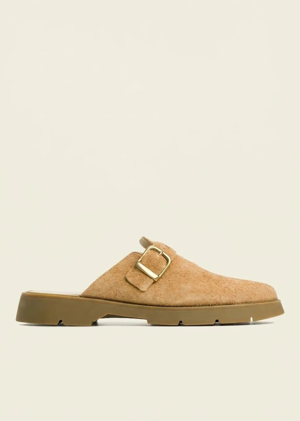 Sabots made in france en cuir suède certifié | camel "pacha vp oak camel"