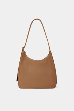 Sac bandoulière en coton biologique | cannelle "hobo claire - cannelle" - cannelle