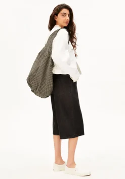 Sac bandoulière en coton bio | vert et marron 