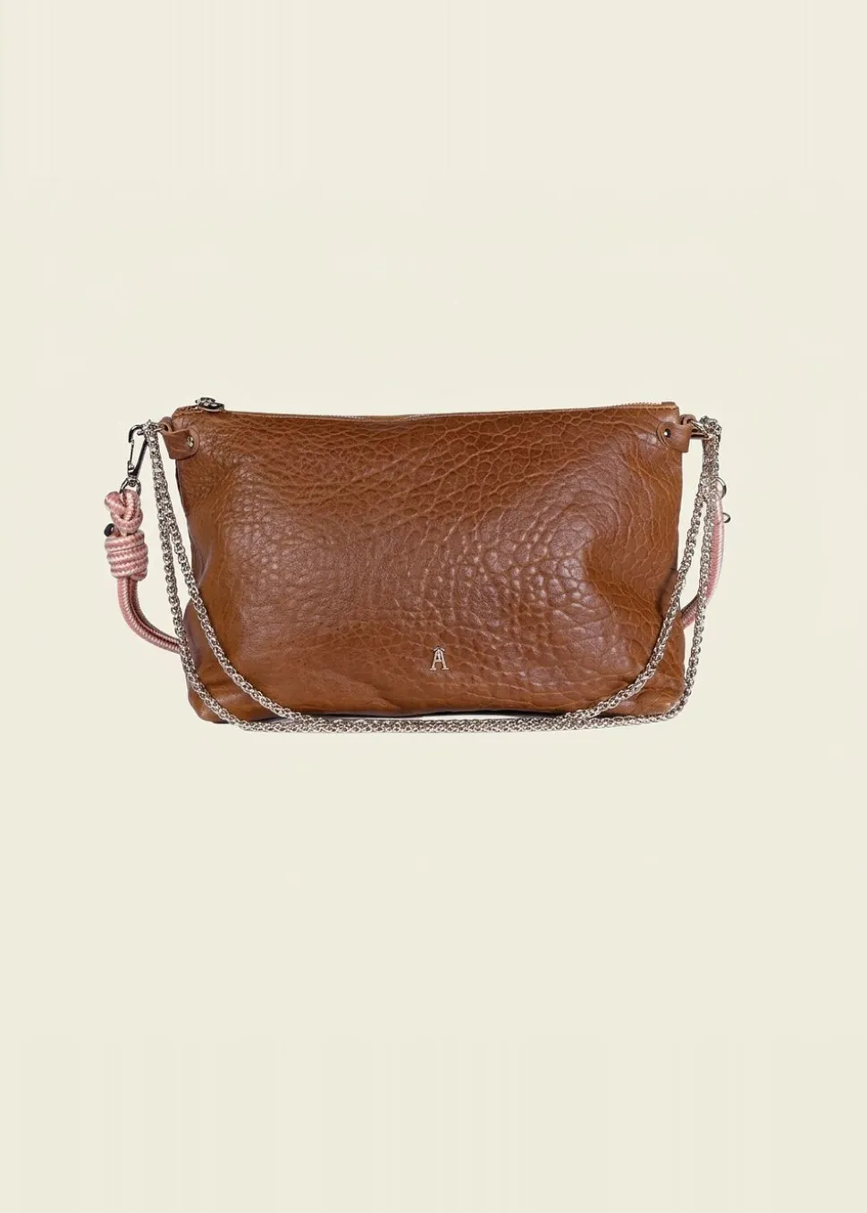 Sac bandoulière en cuir tannage végétal | marron "mallow - bubble havana s26"