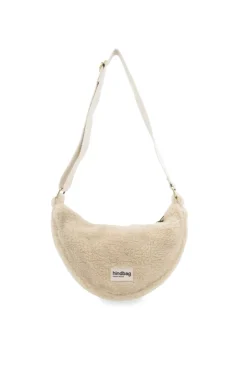 Sac bandoulière en matière recyclée | beige "andrea teddy"