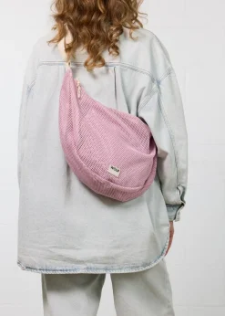 Sac bandoulière en matière recyclée | rose 